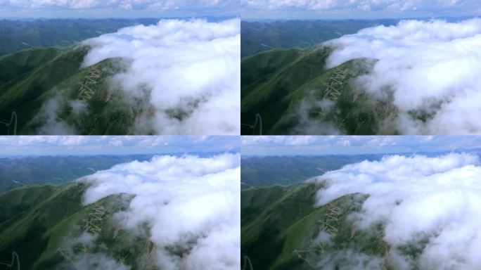 流动的云 云海漂浮航拍【4K50帧】
