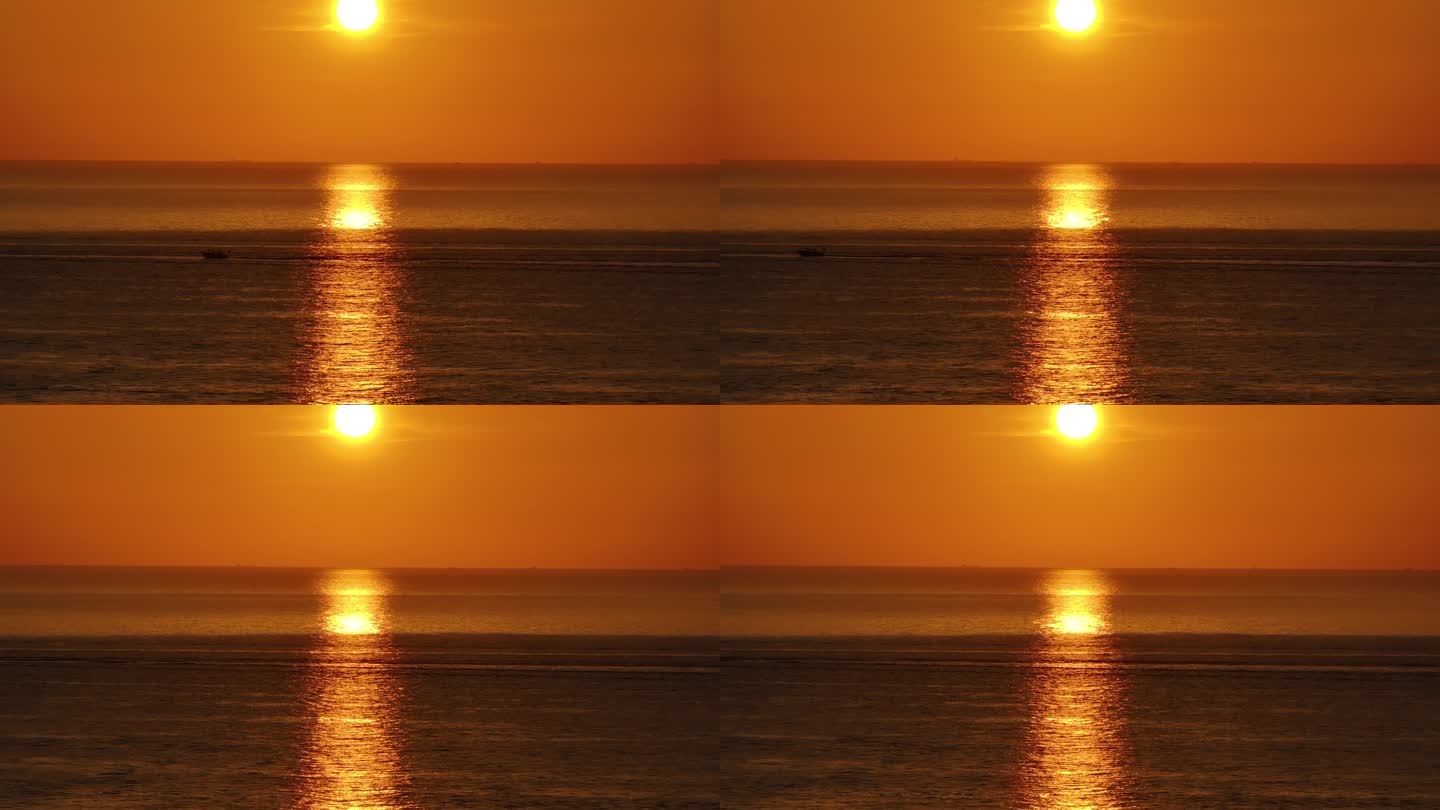 涠洲岛海面落日