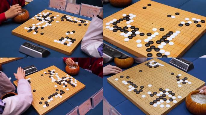 4K实拍围棋比赛下围棋对弈