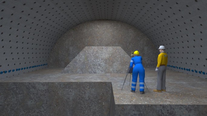 隧道施工开挖上台阶核心土