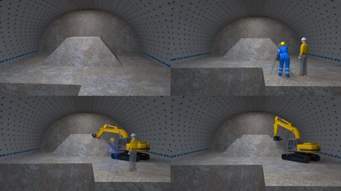 隧道施工开挖上台阶核心土