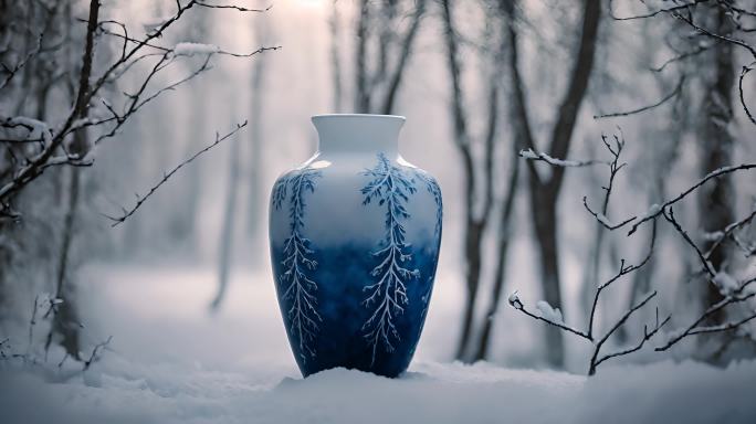 青花瓷 雪景