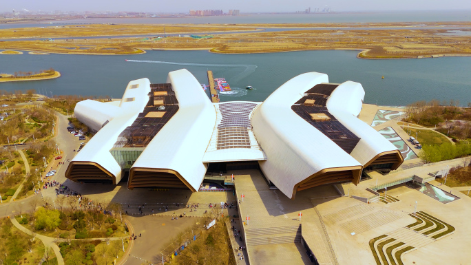 天津国家海洋博物馆空镜航拍
