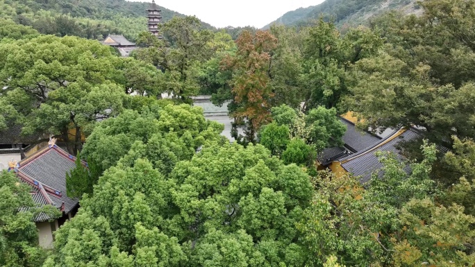 航拍宁波阿育王寺