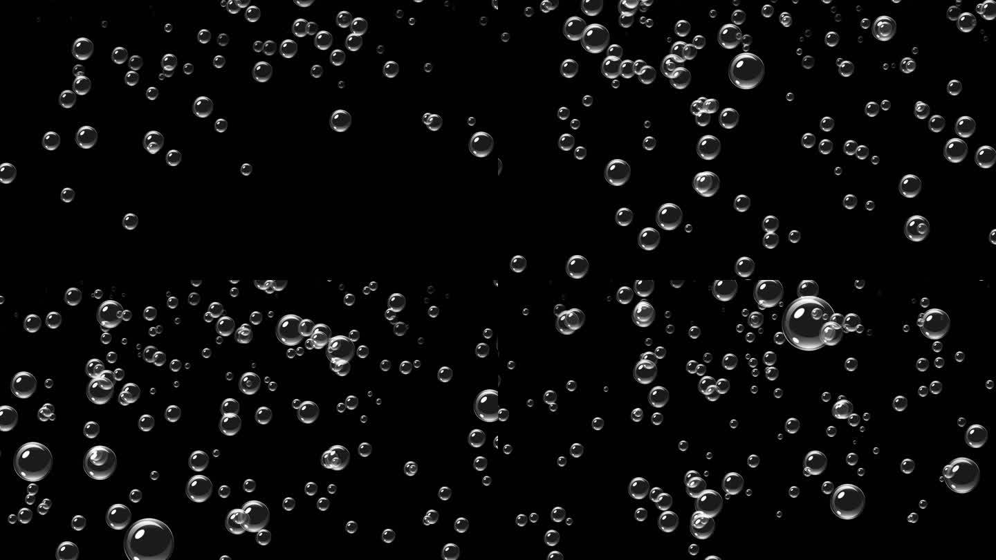 透明水泡掉落粒子带通道视频