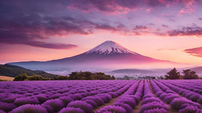 富士山薰衣草