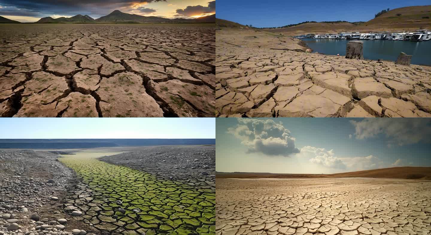 【集合】干旱的大地干裂土地龟裂缺水