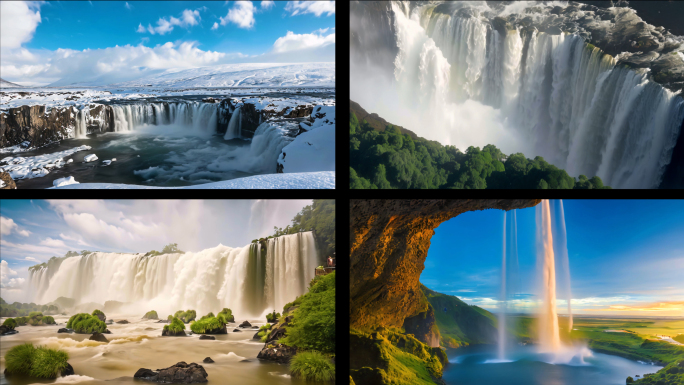 世界著名瀑布河流旅游景区世界著名景点合集