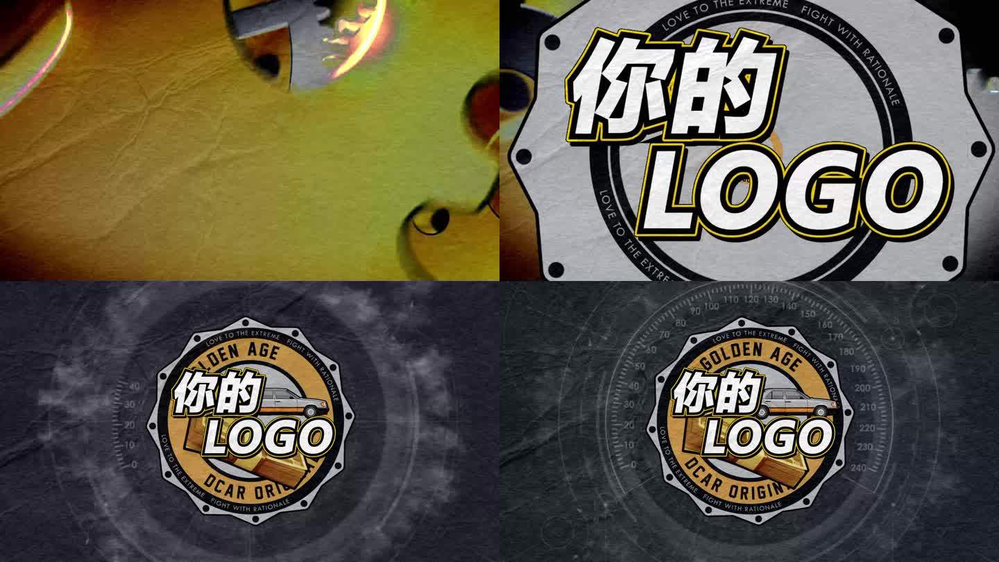 齿轮汽车logo标题转场片头