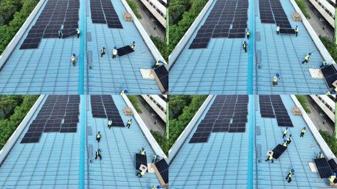 工厂屋顶安装太阳能板