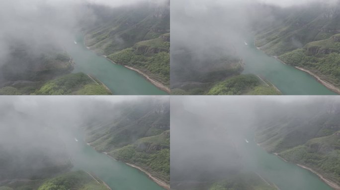 4K航拍穿云清明谷雨初夏夏天