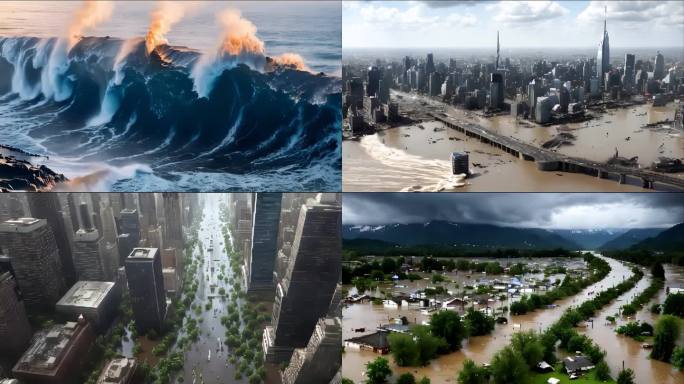 自然灾害、海啸、洪涝灾害、地震