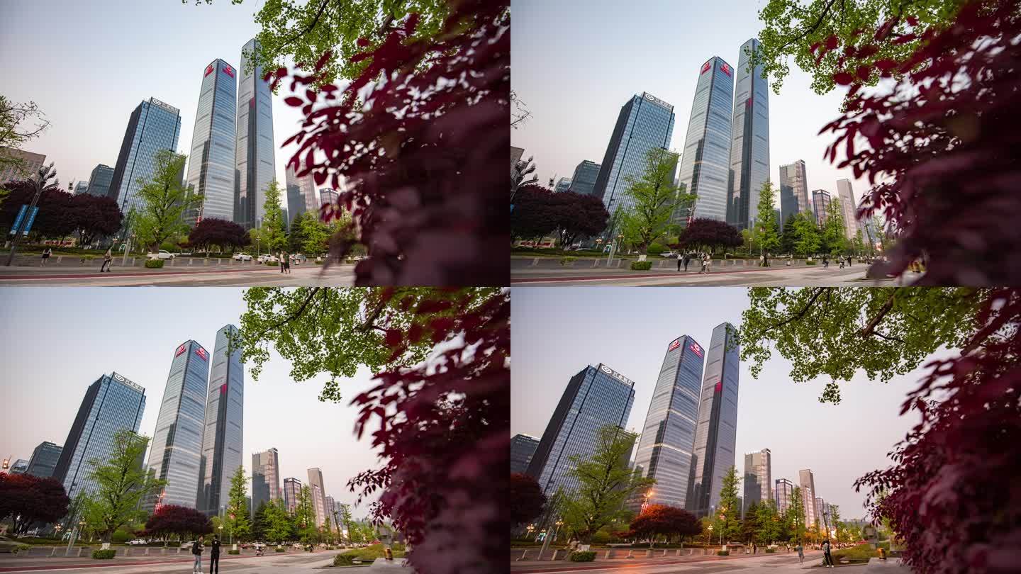 贵阳观山湖金融城最高楼地标建筑延时摄影
