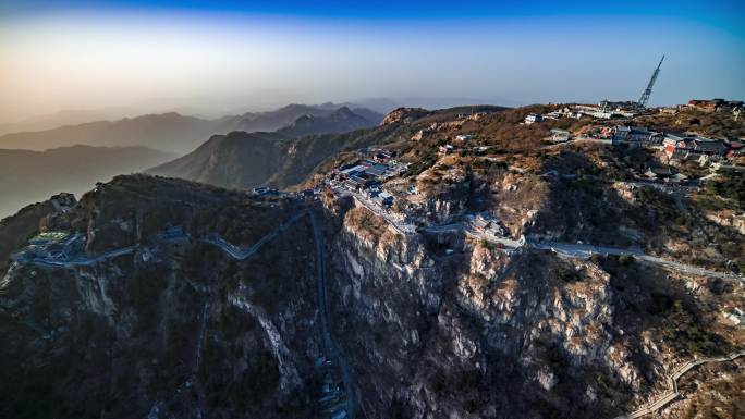 航拍泰山风景区