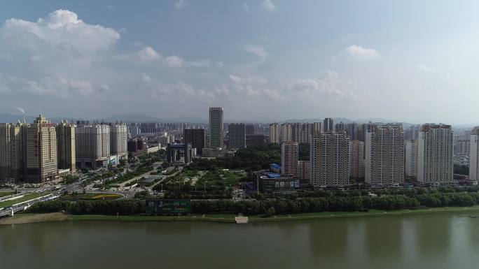 吉林市松花江 车流  大桥 城市江景河景