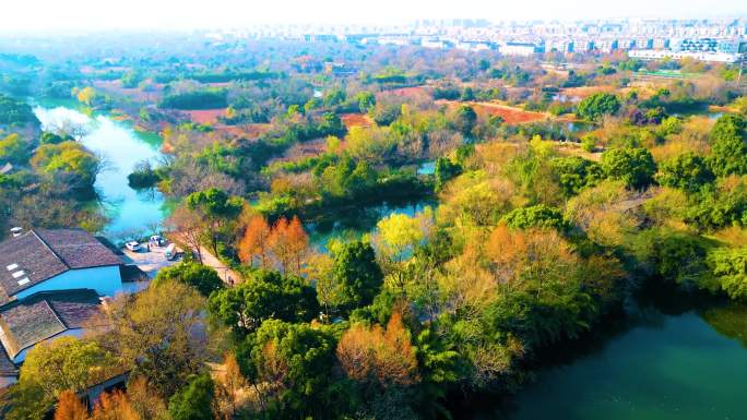 杭州西湖区西溪湿地美景风景视频素材94