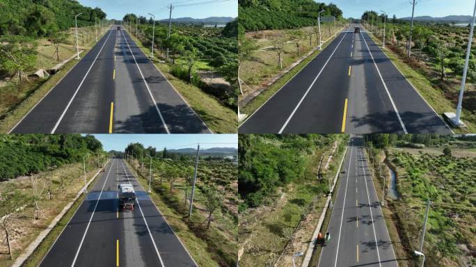 海南环岛旅游公路  陵水段航拍