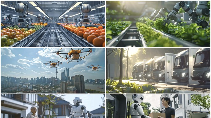 人工智能AI智慧农业机器人元宇宙科幻仓储