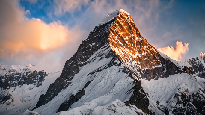 雪山 高山云海 日照金山 云雾缭绕