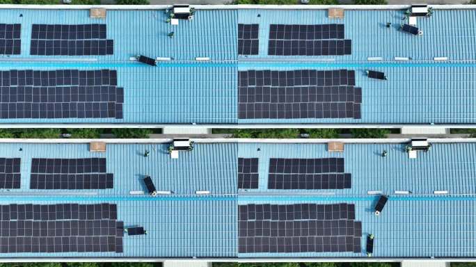 屋顶太阳发电板安装