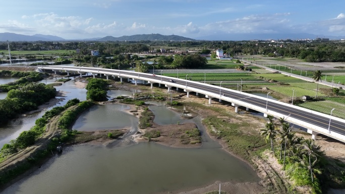 海南环岛旅游公路  陵水段航拍