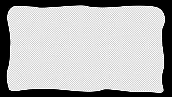 白色线条视频边框遮素材