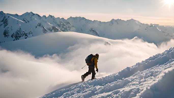 雪山登山者