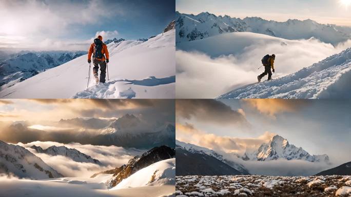 雪山登山者