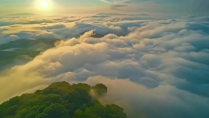 太阳山峦云海