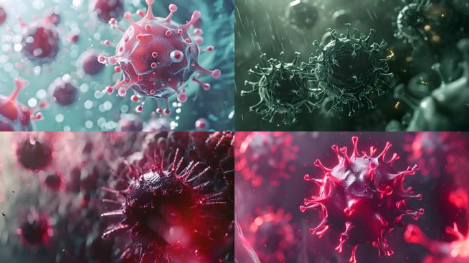 显微镜下的冠状病毒，生物体，细菌病原体