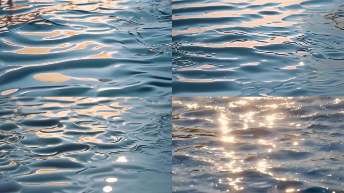 阳光照射水面水波视频素材1