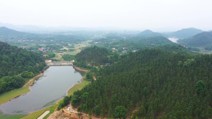 航拍长沙县乡村振兴乡村旅游农家乐基地2