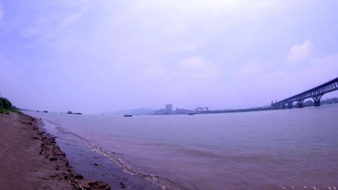 清晨大桥超广角拍摄