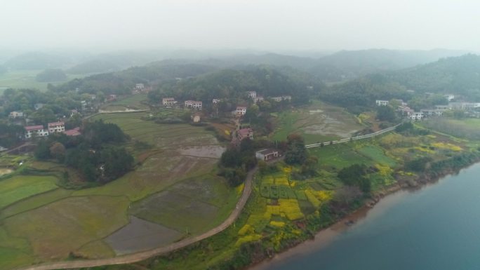 航拍湘潭县茶恩寺镇双阳村