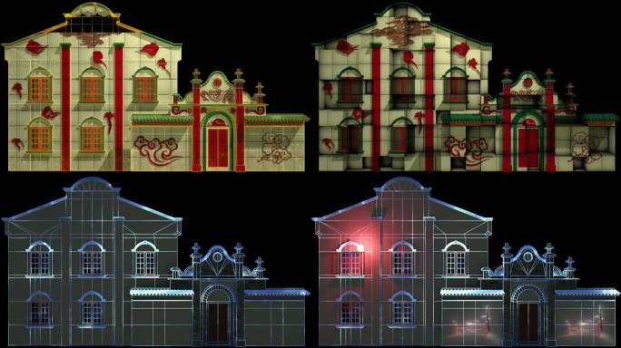 文旅夜游墙面投影裸眼3D秀 墙体秀灯光秀