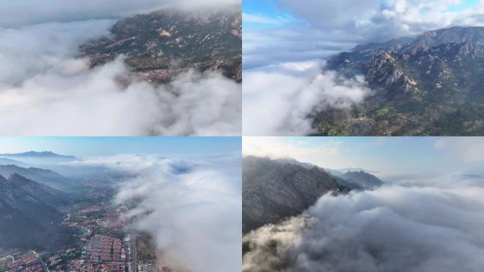 青岛崂山平流雾云海