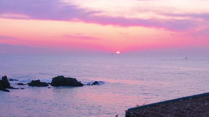 海边日出朝霞 海上夕阳晚霞