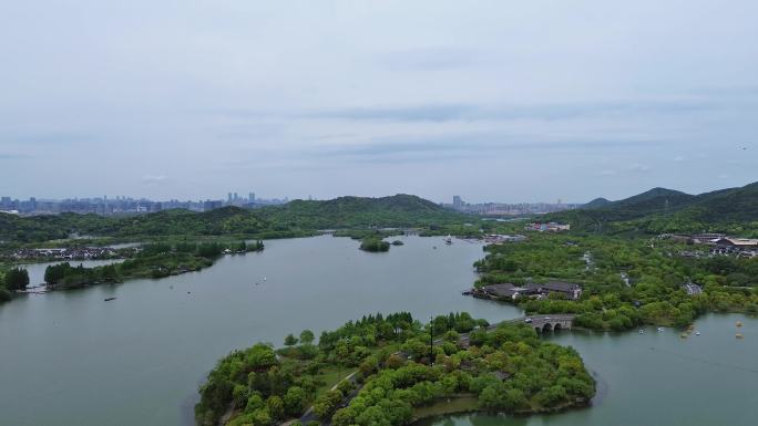 原创【4k】航拍杭州湘湖风景区