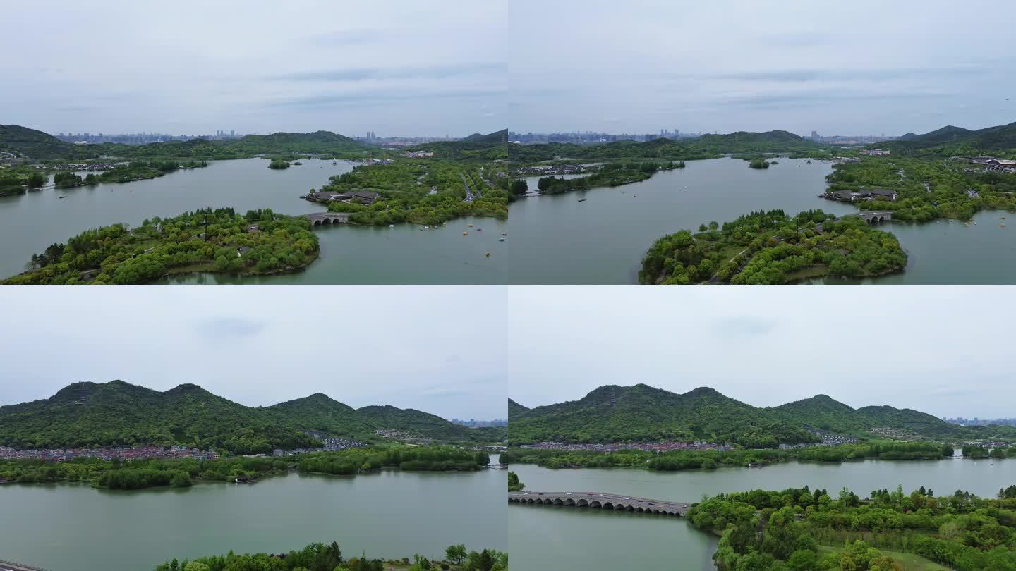 原创【4k】航拍杭州湘湖风景区