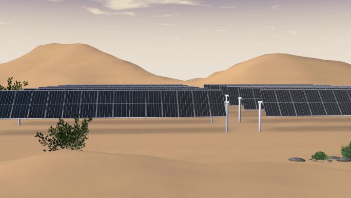 沙漠太阳能光伏