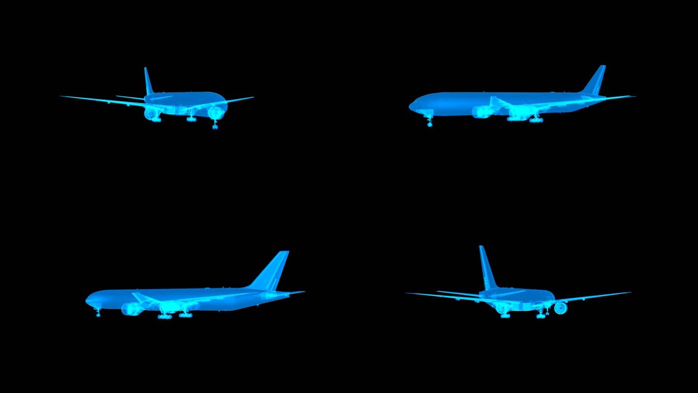 全息客机航空通道视频素材