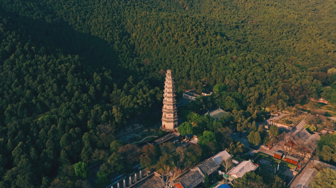 济南灵岩寺航拍及稳定器合集4K