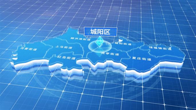 城阳区蓝色三维科技区位地图