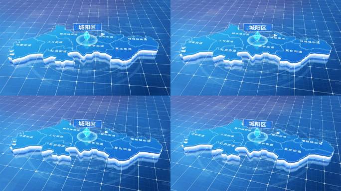 城阳区蓝色三维科技区位地图