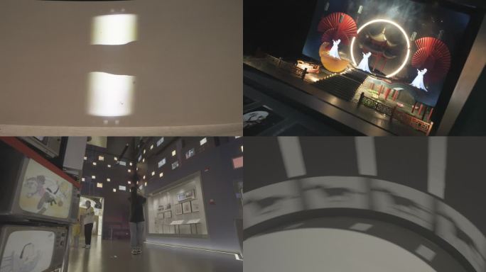 杭州动漫博物馆 一组空镜 跑马灯动画
