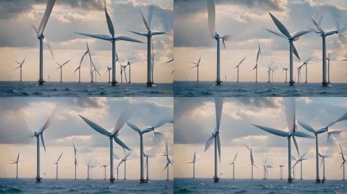 风力涡轮机可再生能源海上农场