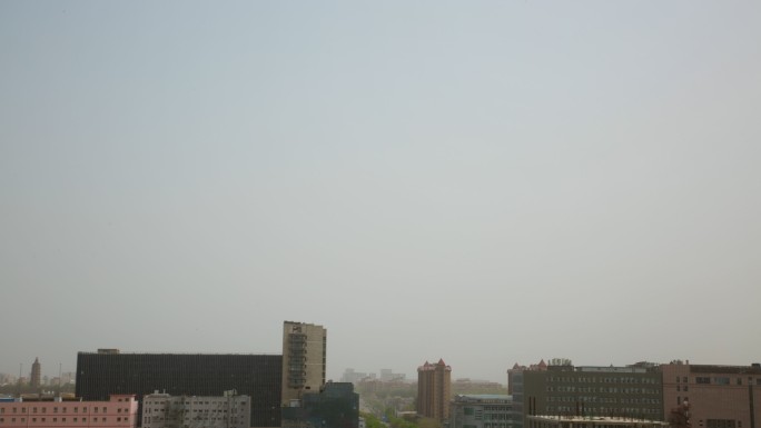 城市：延时拍摄雾霾转晴