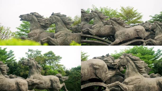 灵芝公园马雕像