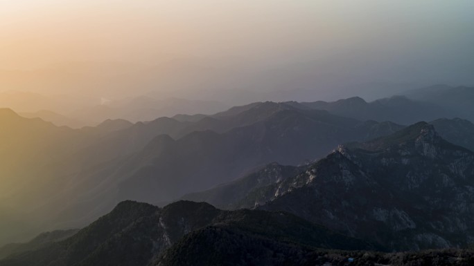 泰山4k航拍山脉