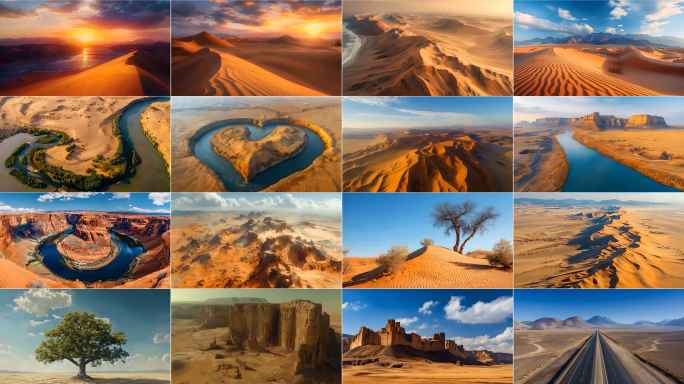 沙漠景观 一带一路-沙漠骆驼-丝绸之路